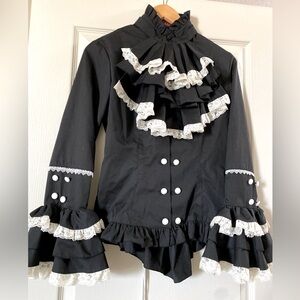 BODYLINE gothic lolita blouse with removable cravat and corset detailing japan